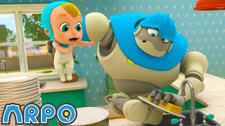 Cleaning Goes WRONG!!! | ARPO The Robot | Funny Kids Cartoons | Kids TV Full Episode Compilation