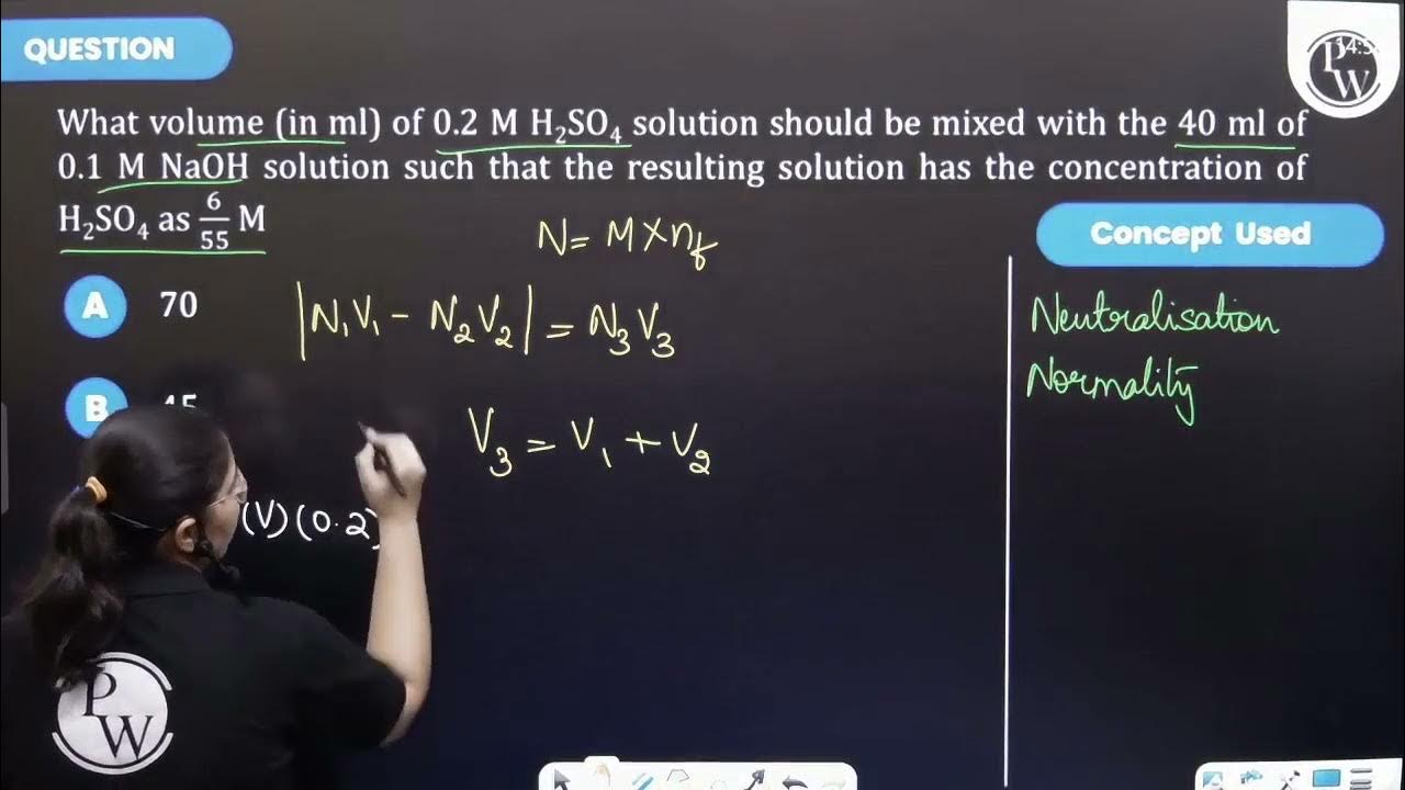 What volume in ml of 0 2m h2so4 solution should be mixed with the 40