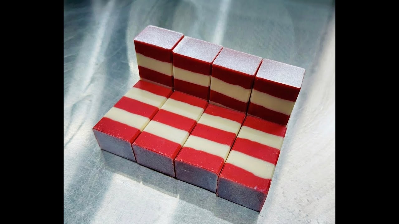 Making Candy Cane Cold Process Soap