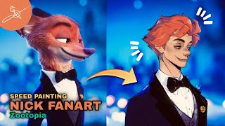 Drawing Nick Wilde from Zootopia 🦊 | Procreate Speedpaint screenshot 1