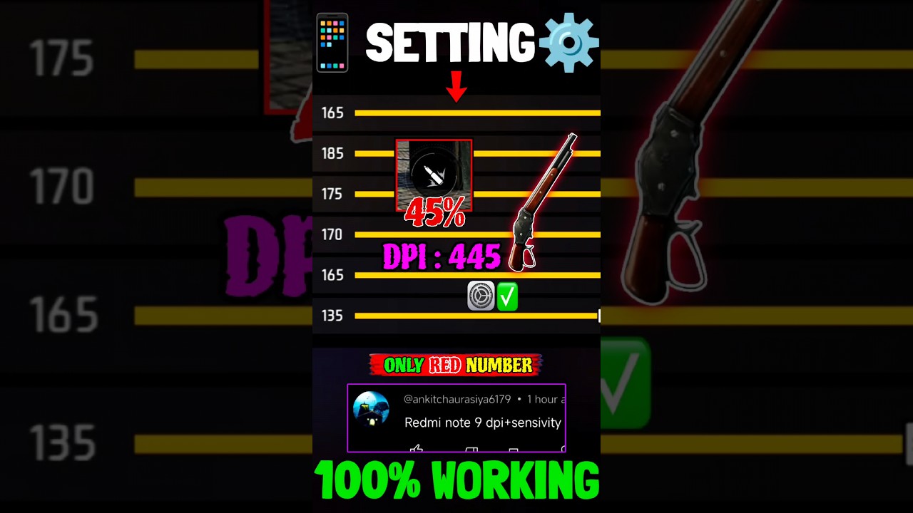 New Settings ⚙️| Redmi Note9📲 Sensi + Dpi || 2024 Free Fire ⚡ Highlights