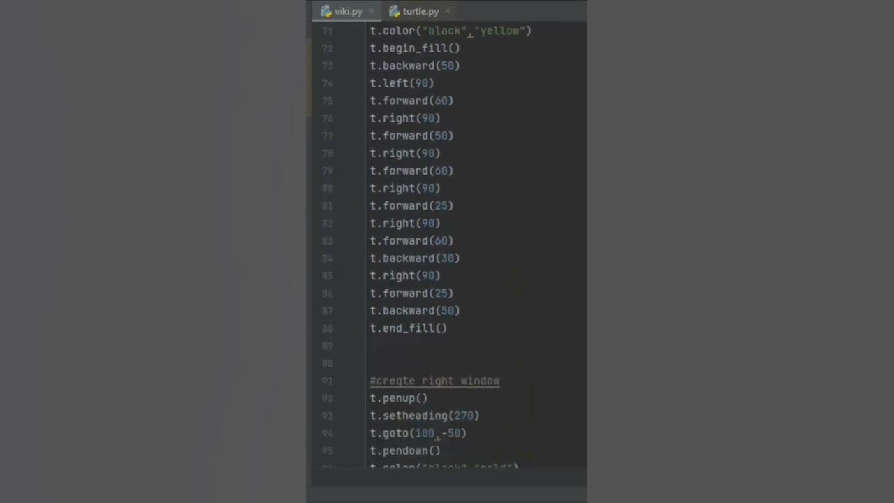 draw beautiful house in python turtle #ytshorts #programming #python # ...