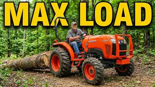 Kubota Tractor Pushed to the Limit on Massive Log Recovery VEVOR 62CC Chainsaw Review #tractor #wood