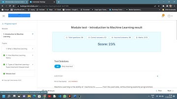 Machine Learning Module test :1 -- Introduction to machine Learning