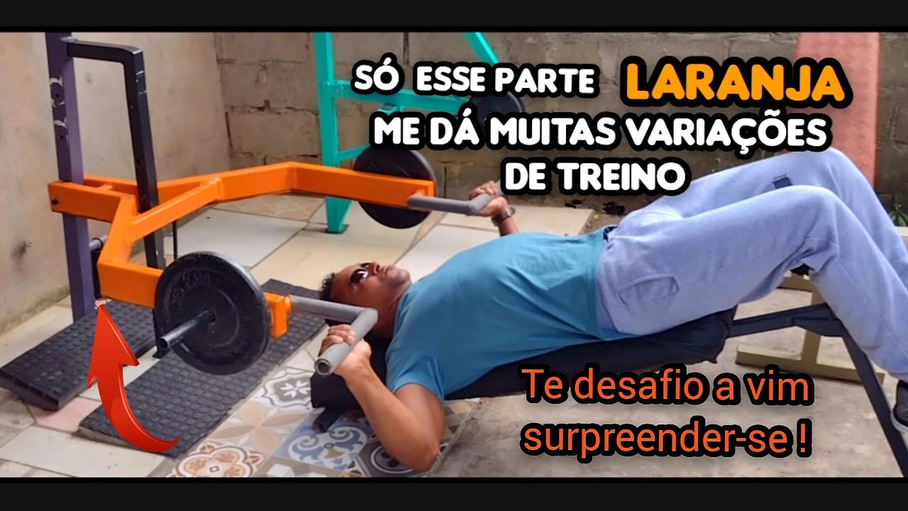Como fazer aparelho caseito de supino para treinos de peito? Atingem peito superior reto e inferior