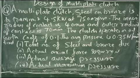 EDLD Module 4 Design of multiplate clutch -problem