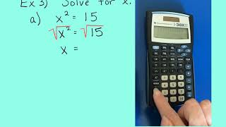1-5 Solve Equations using Square Roots and Cube Roots