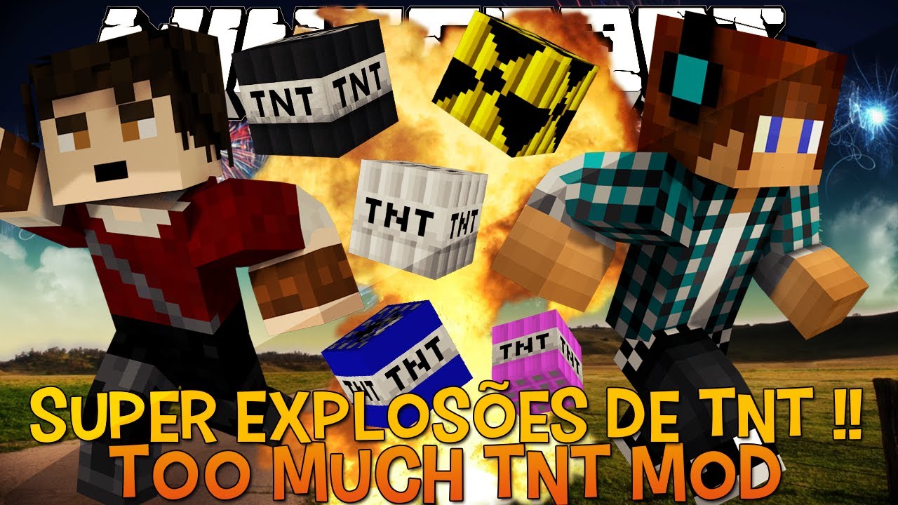 Super Explos&otilde;es !! 35 Novas Tnt's Minecraft - Too Much TNT Mod - YouTube