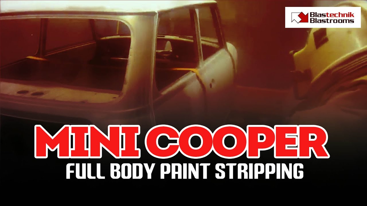 Plastic Media Blasting on Mini Cooper Car Body