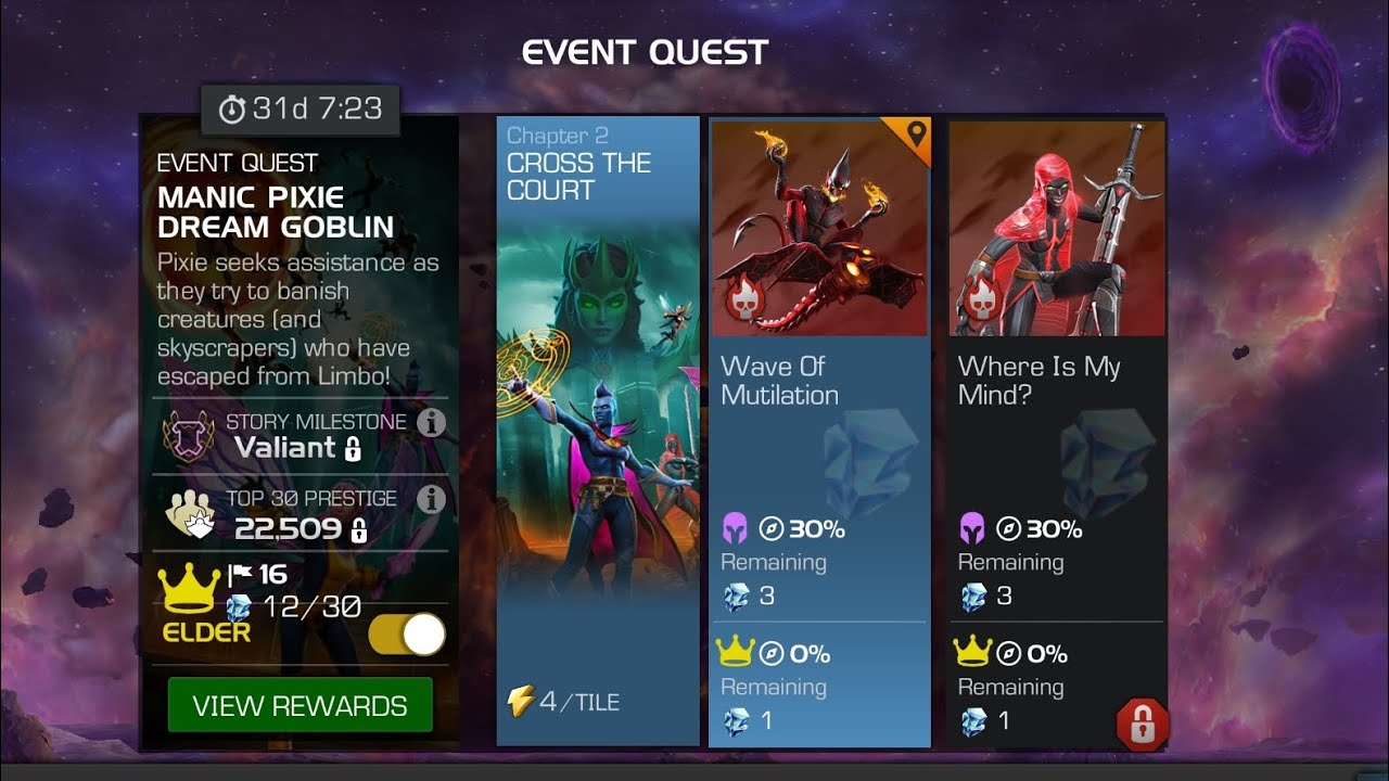 Marvel Contest of Champions- March EQ- Elder Difficulty Quest 3