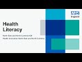 Webinar | National Health Literacy Webinar - 31st of March