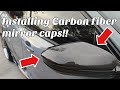 How to install carbon fiber mirror caps on a 10th gen civic | FK7 FK8 Si Hatchback sedan coupe