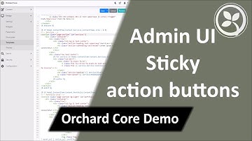 Admin UI Sticky action buttons - Orchard Core Demo