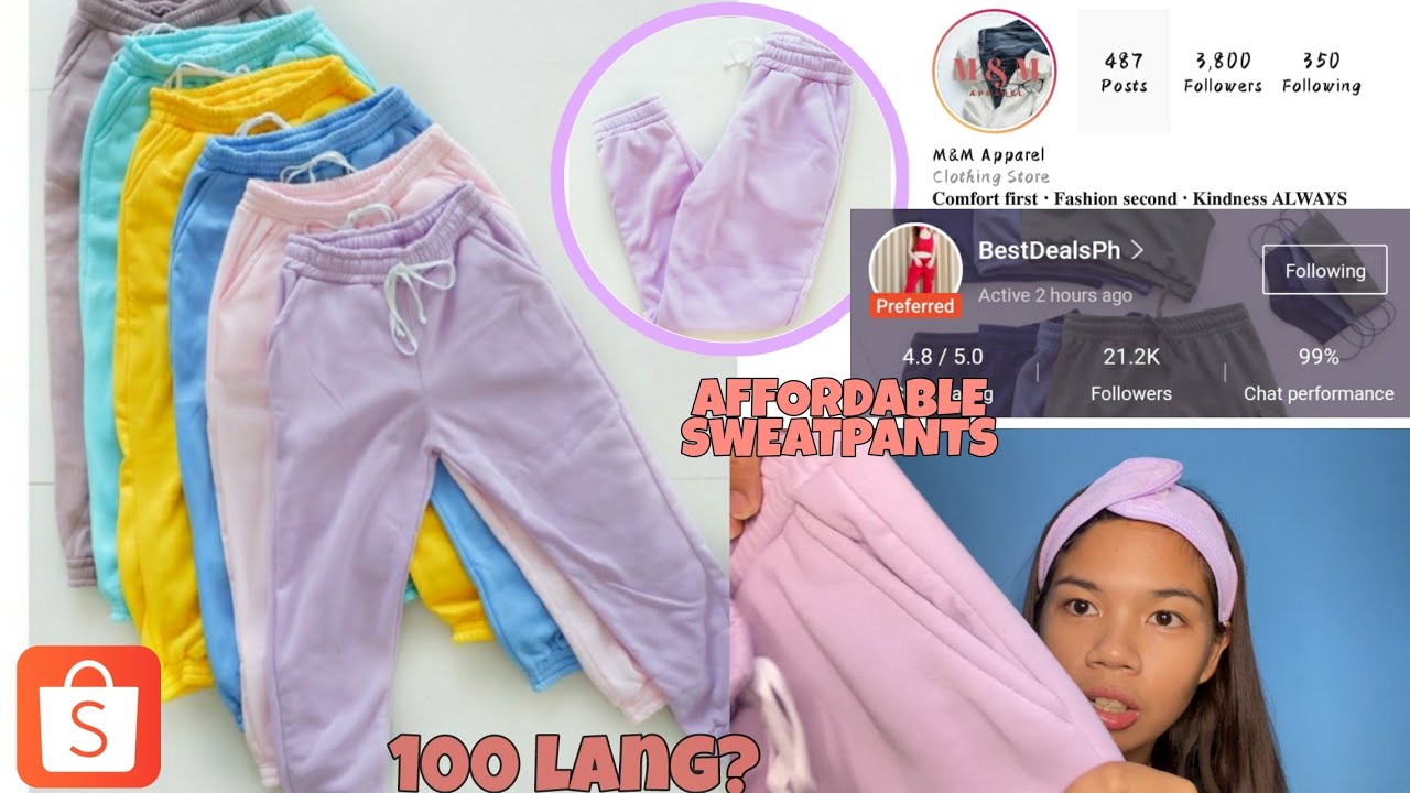 JOGGER PANTS for only 100 pesos? (cheapest) YouTube