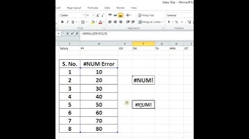 #Num Error in Excel