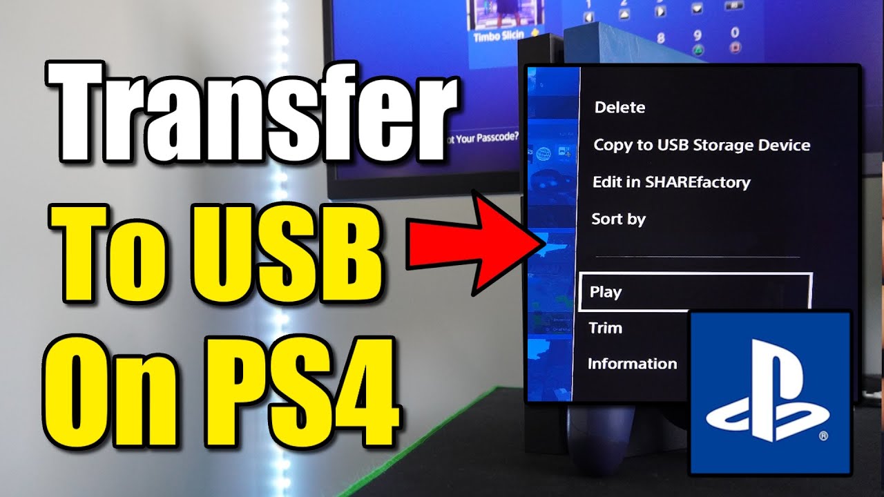 How to Transfer Video Clips to USB Drive on PS4 for Phone or PC use