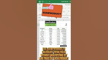 SUMPRODUCT formula in excel | How to use SUMPRODUCT formula in Excel #excel #excelformulas 👍