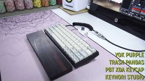 Yok Purple Trash Pandas Switch Typing Sounds ASMR, PBT XDA Keycap