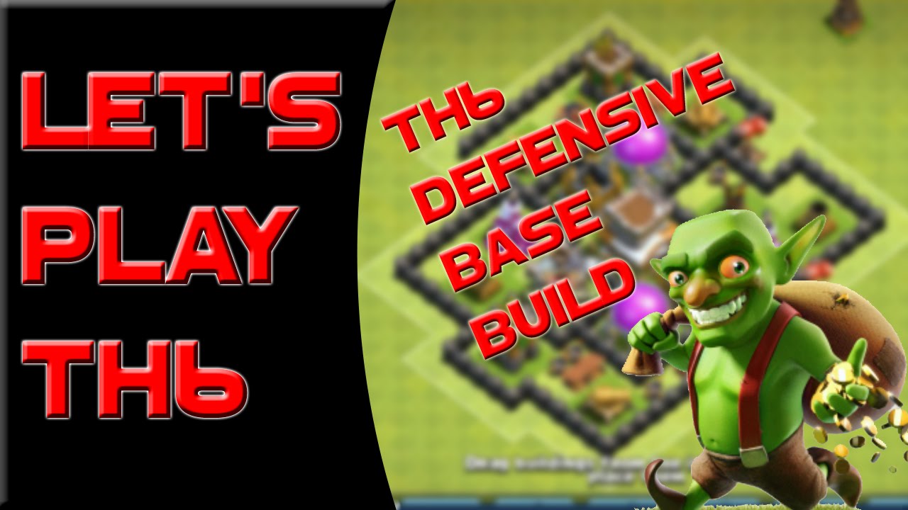 Clash of Clans TH6 BEST Defensive Base Design Build Anti 3 STAR