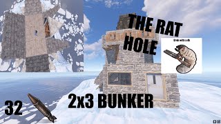 The Rat Hole Bunker and refinery #rust base design