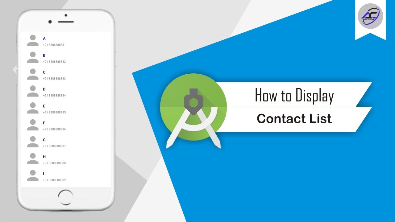 How to Display Contact List in Android Studio | ContactList | Android ...