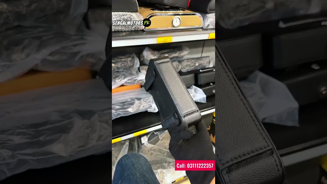 Hyundai Leather Car Sun Visor Tissue Box Holder Case   Black