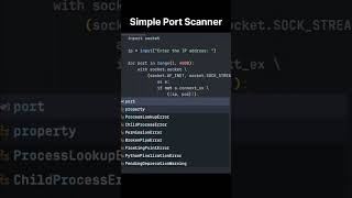 Simple Port Scanner in Python Using the Socket Library #javascript #python #programming #java #short