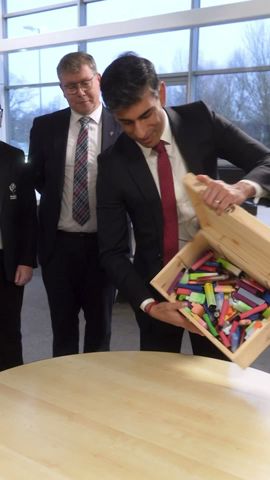 WATCH: Rishi Sunak brings vapes to school…