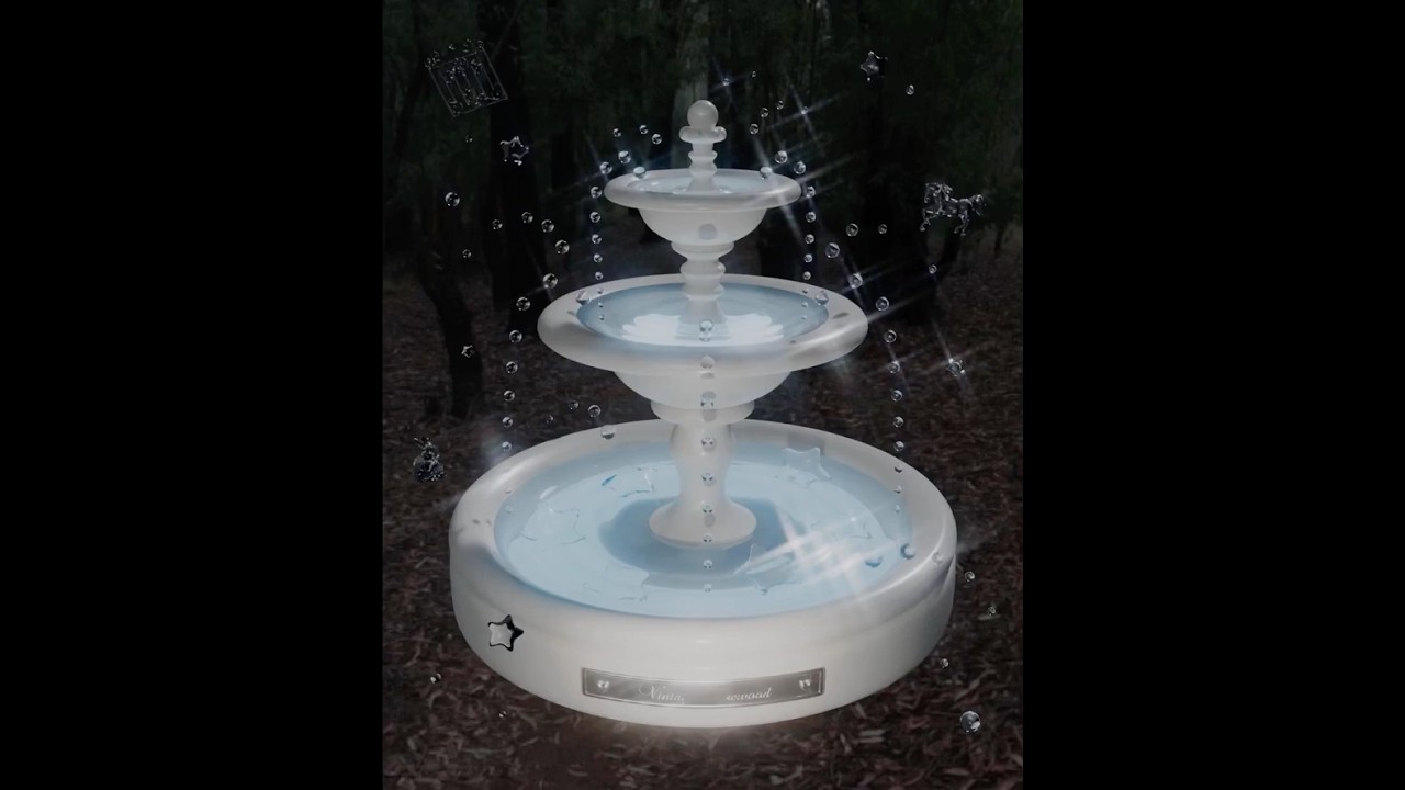 blenderで噴水のアニメーション⋆⁺₊⋆ ☾⋆⁺☁︎。⋆。 ゚☾ ゚。⋆˚ ⋅#3d #3dcg #blender