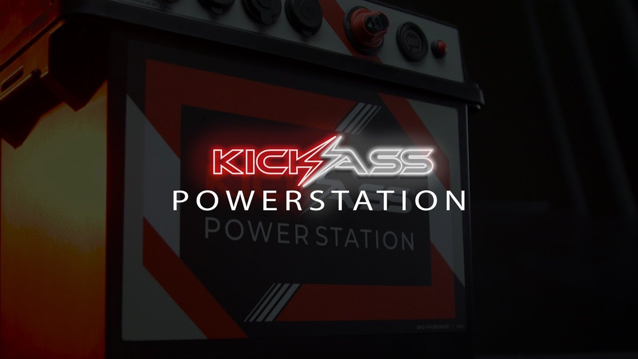 KickAss Powerstation Portable Battery Box with integrated 25 Amp DC DC charger. Dual battery