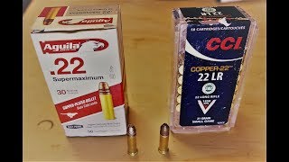 Super Hot 22LR Ammo!  CCI Copper 22 vs Aguila Supermaximum