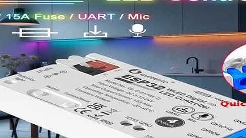 ESP32 WLED Strip Controller 4 Channel Output 15A Fuse Link Level Shifter UART Download DIY Dynamic L