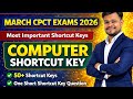 CPCT 2026 | Computer Shortcut Keys | 50+ Important Questions | MS Word, Excel Shortcut Keys