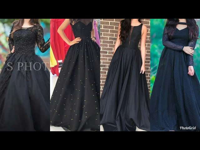 Black Color Party wear Designer Gown :: MY SHOPPY LADIES WEAR