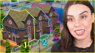 I turned this big house into 3 townhouses! The Sims 4