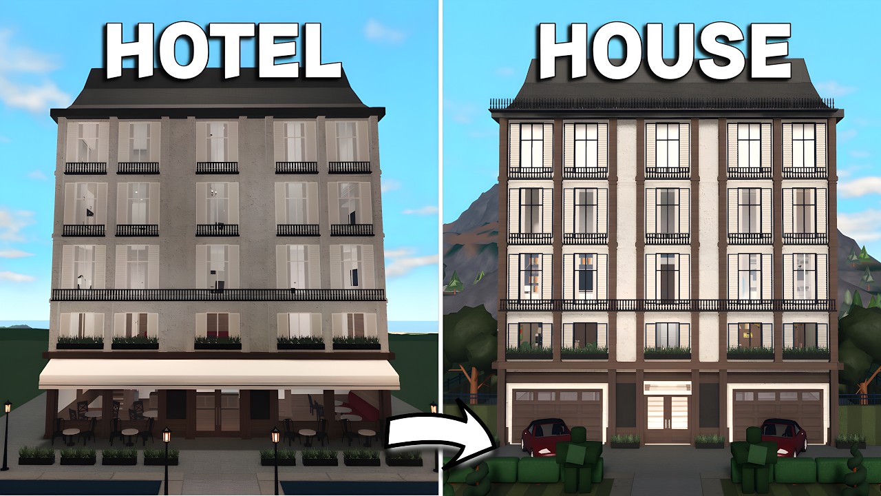RENOVATING A PREBUILT HOTEL INTO A MANSION In BLOXBURG