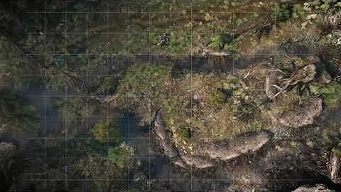 Animated Battle map: Forest River (grid version)