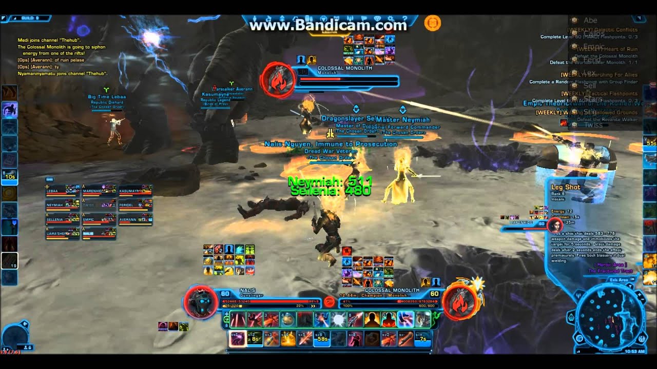 Star Wars The Old Republic 11 man Story mode Colossal Monolith Guild run