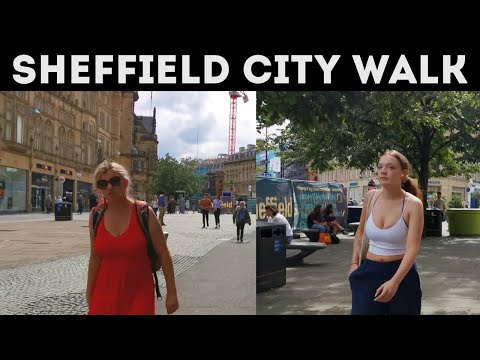 SHEFFIELD City Centre Walking Tour | Sheffield, South Yorkshire 4k City Walk
