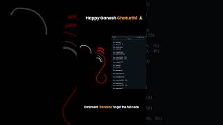 Happy Ganesh Chaturthi 🙏.          Made Bappa with just Python Turtle 🐢No colors, only CODE ❤️