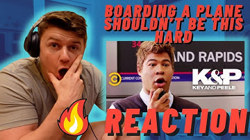 Boarding a Plane Shouldn’t Be This Hard - Key & Peele ((IRISH REACTION!!))