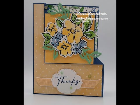 Stampin' Up! Hand-Penned Petals Corner Fold Video Tutorial