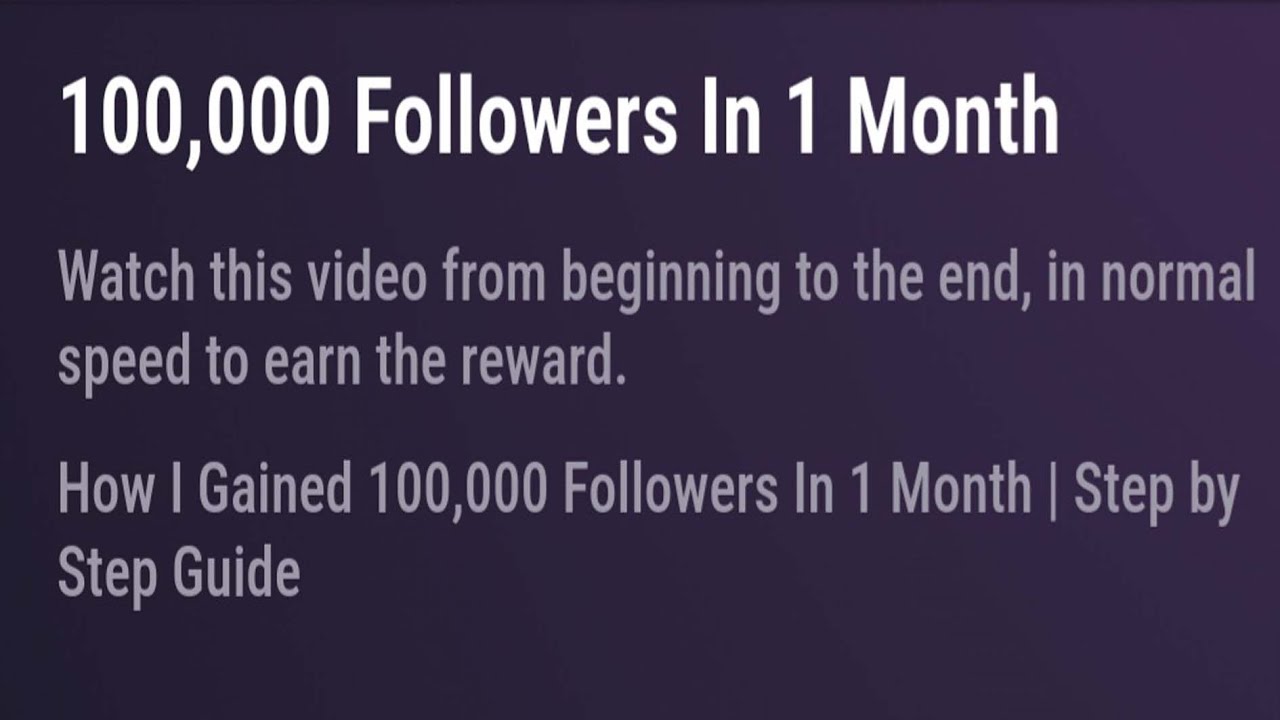 How I Gained 100,000 Followers In 1 Month | 100,000 Followers In 1 ...