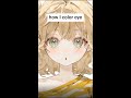 How i color eye   digitalart arttutorial art illustrationmaking  animeart