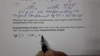 Full Complementary & Supplementary Angles, Lines & Angles, Chapter 5,Class 7,Mathematics Update