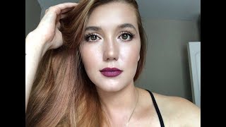 Plum Makeup GRWM | Simple Eyes & Bold Lip | Tyler Rae