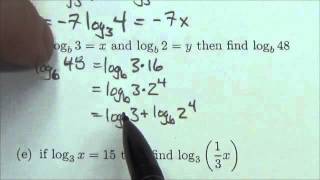 Math 30-1 Logarithms Review #5c