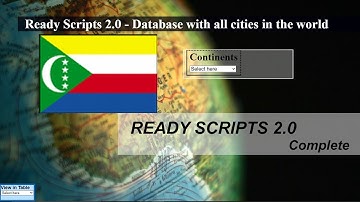 List of cities and provinces in Comoros database - Ready Scripts 2.0