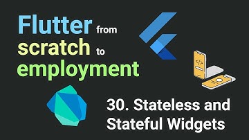 Free Flutter Course: From Scratch To Employment. 30. Stateless & Stateful widgets | Flutter Tutorial