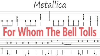 Metallica - For Whom The Bell Tolls / Guitar Solo Tab+BackingTrack